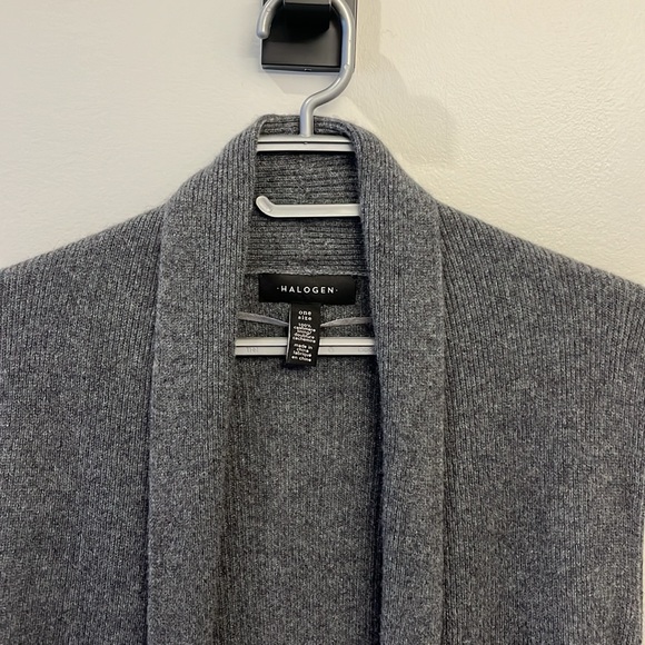 100% cashmere grey knee length vest - Picture 3 of 4